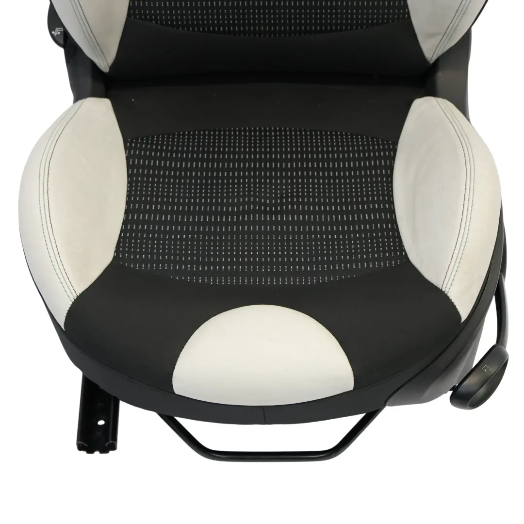 Front Seat Sport Cloth Leather Tech White Interior Left N/S to Mini R56 with Part number 7240984 Mini R56 Front Seat Sport Cloth Leather Tech White Interior Left N/S - SKU 7240983-1 - Part number 7240984