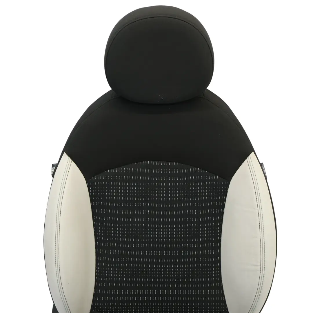 Mini R56 Vorder Sitz Sport Stoff Leder Tech Weiß Innen Ausstattung Links - SKU 7240983-1 - Teilenummer 7240984