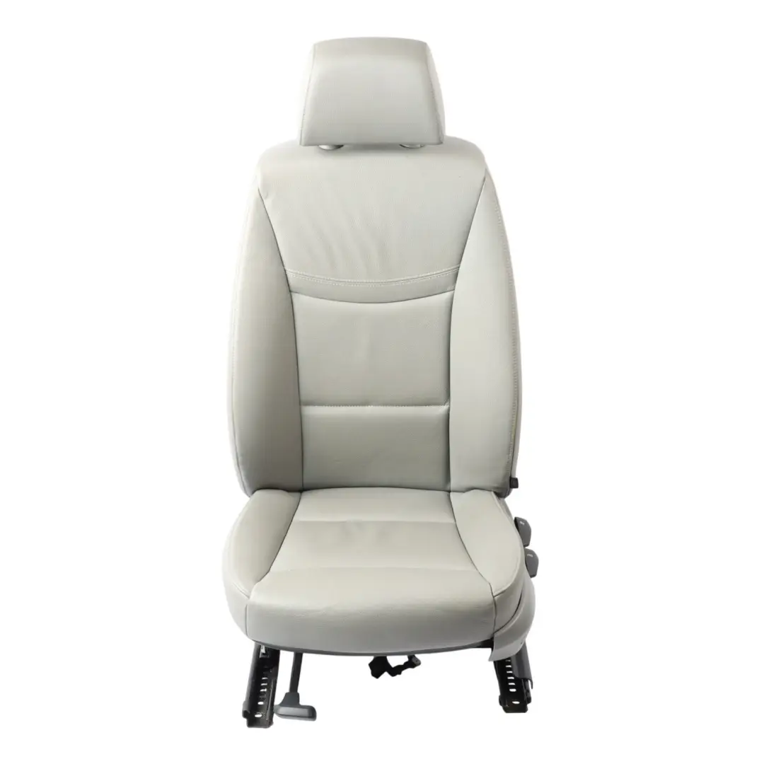Front Left N/S Interior Leather Dakota Grey to BMW E90 E91 LCI Seat with Part number 7246801 BMW E90 E91 LCI Seat Front Left N/S Interior Leather Dakota Grey - SKU 7246801-1 - Part number 7246801