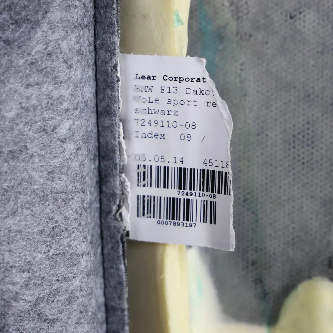 Housse De Dossier De Siège Avant Chauffante En Cuir Modèle Droit pour BMW F13 à propos du numéro de pièce 7280594 BMW F13 Housse De Dossier De Siège Avant Chauffante En Cuir Modèle Droit - SKU 7280594 - Numéro de pièce 7280594