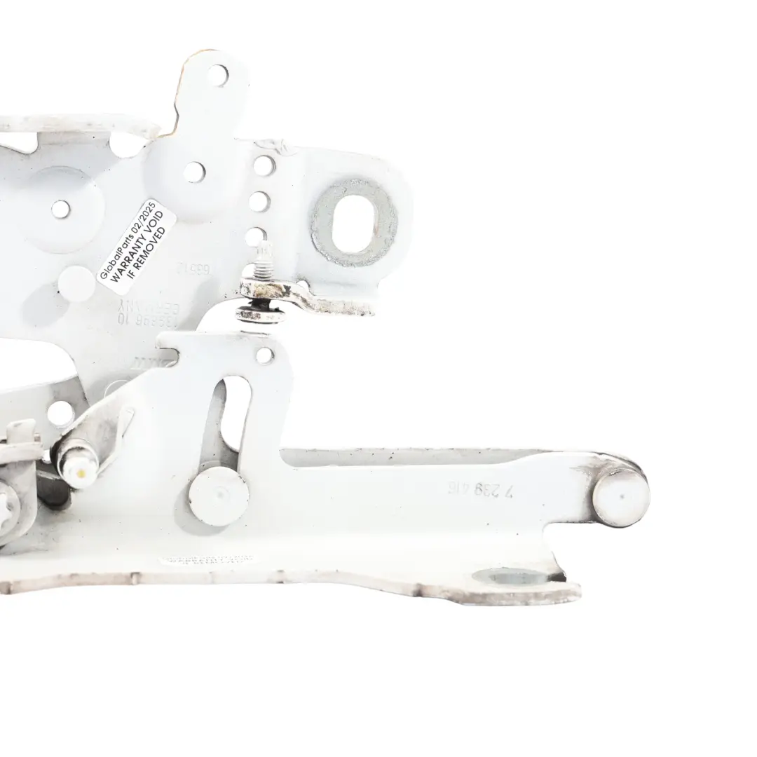BMW F20 F22 F30 F31 Front Bonnet Hood Hinge Right O/S Alpinweiss 3 White - 300 - SKU 7286344-AW1 - Part number 7286344