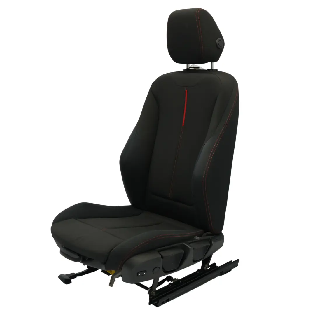  Front Seat BMW F30 F31 Sport Cloth Fabric Track Anthracite Red Left N/S - SKU 7295133-5 - Part number 7295133
