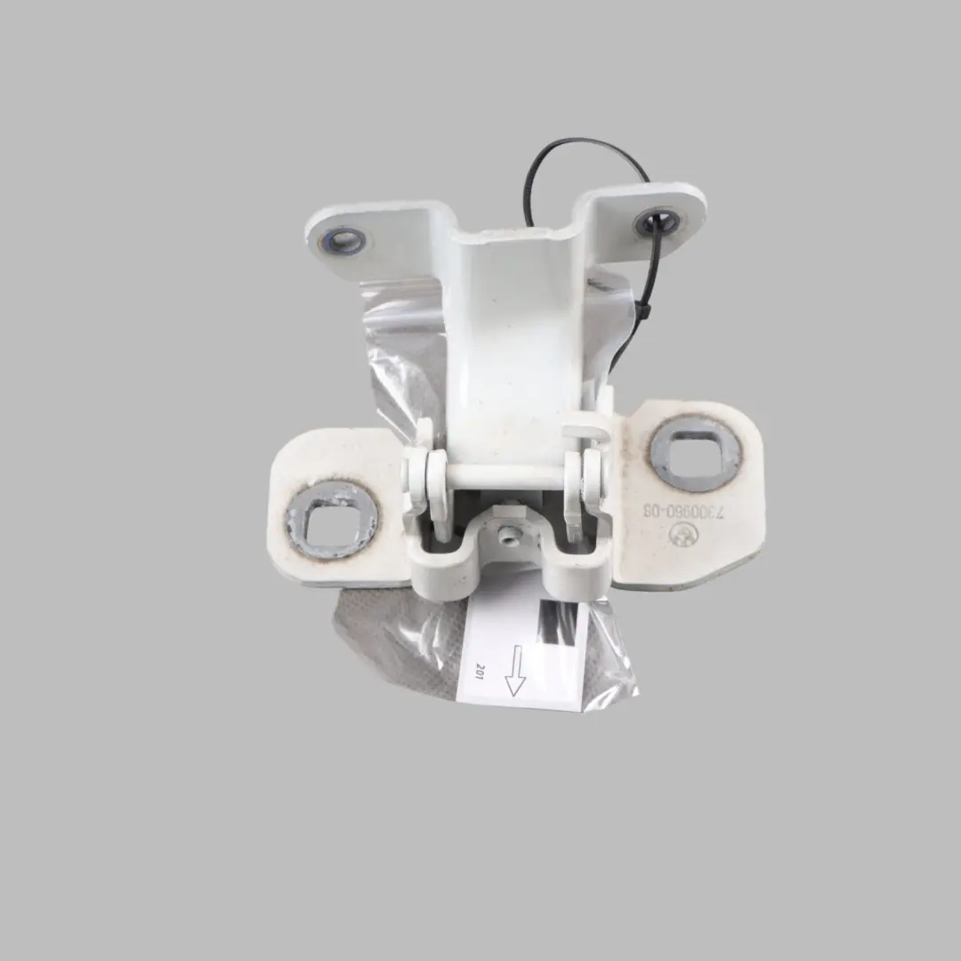 BMW F23 Convertible Folding Top Roof Flap Hinge Right O/S Mineral White - A96 - SKU 7300960-MW - Part number 7300960