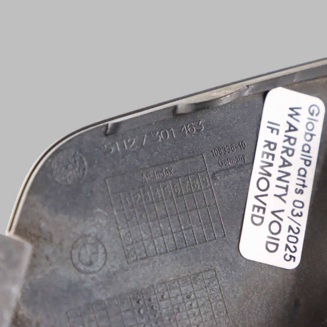 BMW F20 F21 Towing Eye Hook Rear Bumper Cover Cap Alpinweiss White - 300 - SKU 7301463-AW - Part number 7301463