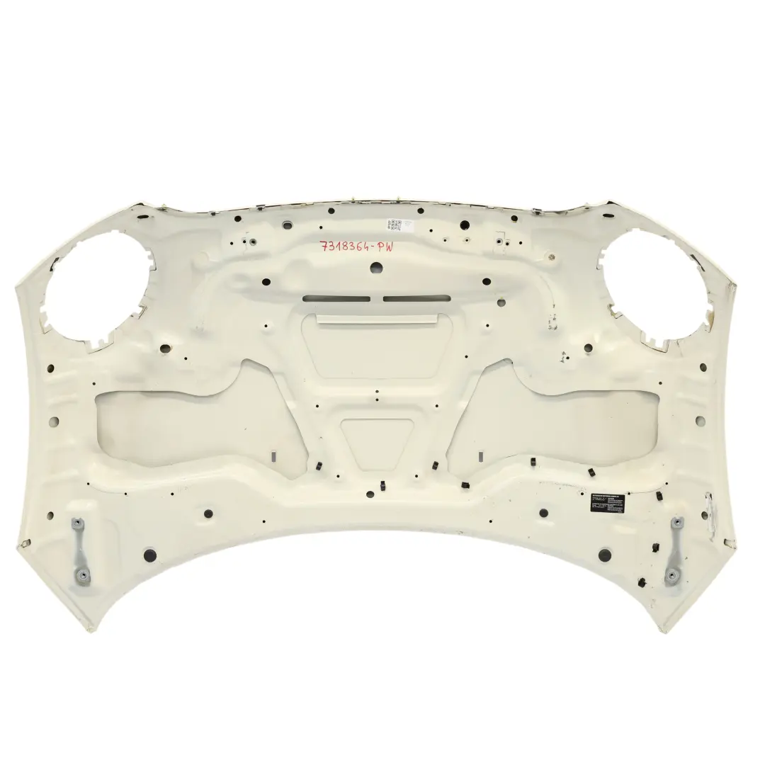 Hood Bonnet Engine Cover Panel Pepper White - 850 to Mini Cooper R55 R56 R57 with Part number 7318364 Mini Cooper R55 R56 R57 Hood Bonnet Engine Cover Panel Pepper White - 850 - SKU 7318364-PW - Part number 7318364