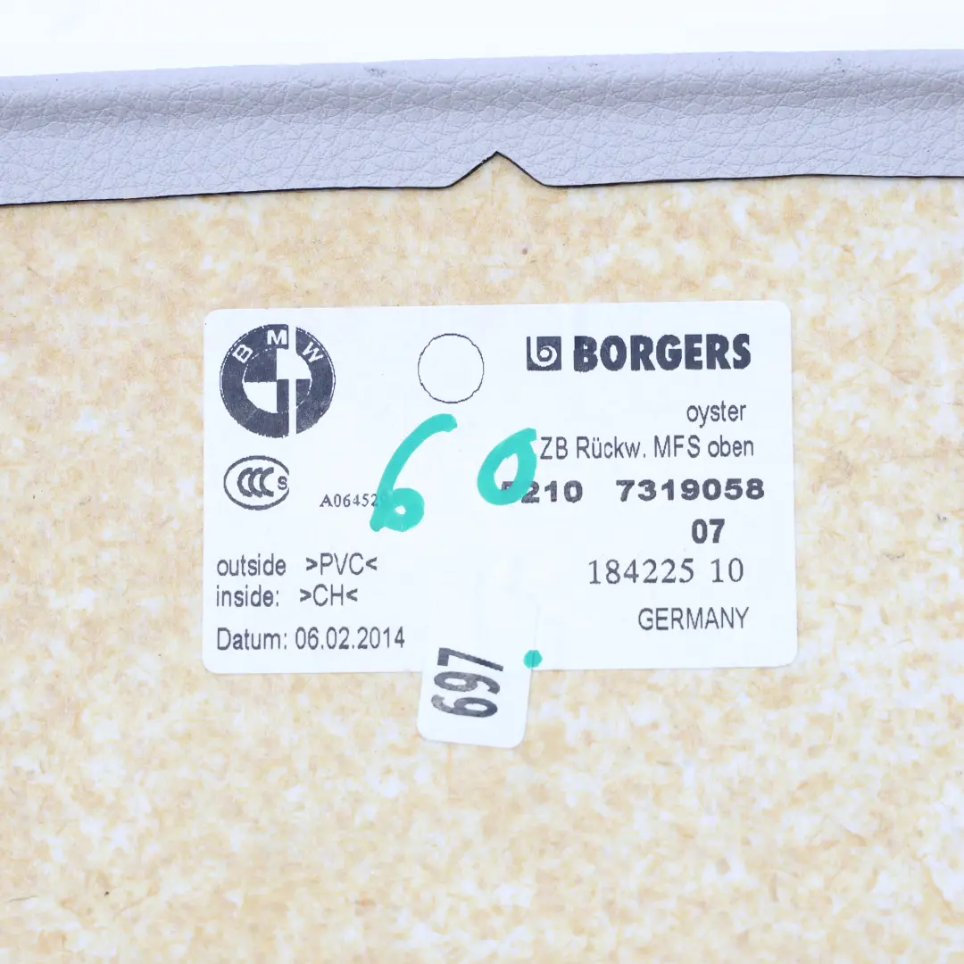 Siège Confort Arrière Supérieur Gauche Droit pour BMW F10 LCI à propos du numéro de pièce 7319058 BMW F10 LCI Siège Confort Arrière Supérieur Gauche Droit - SKU 7319058 - Numéro de pièce 7319058