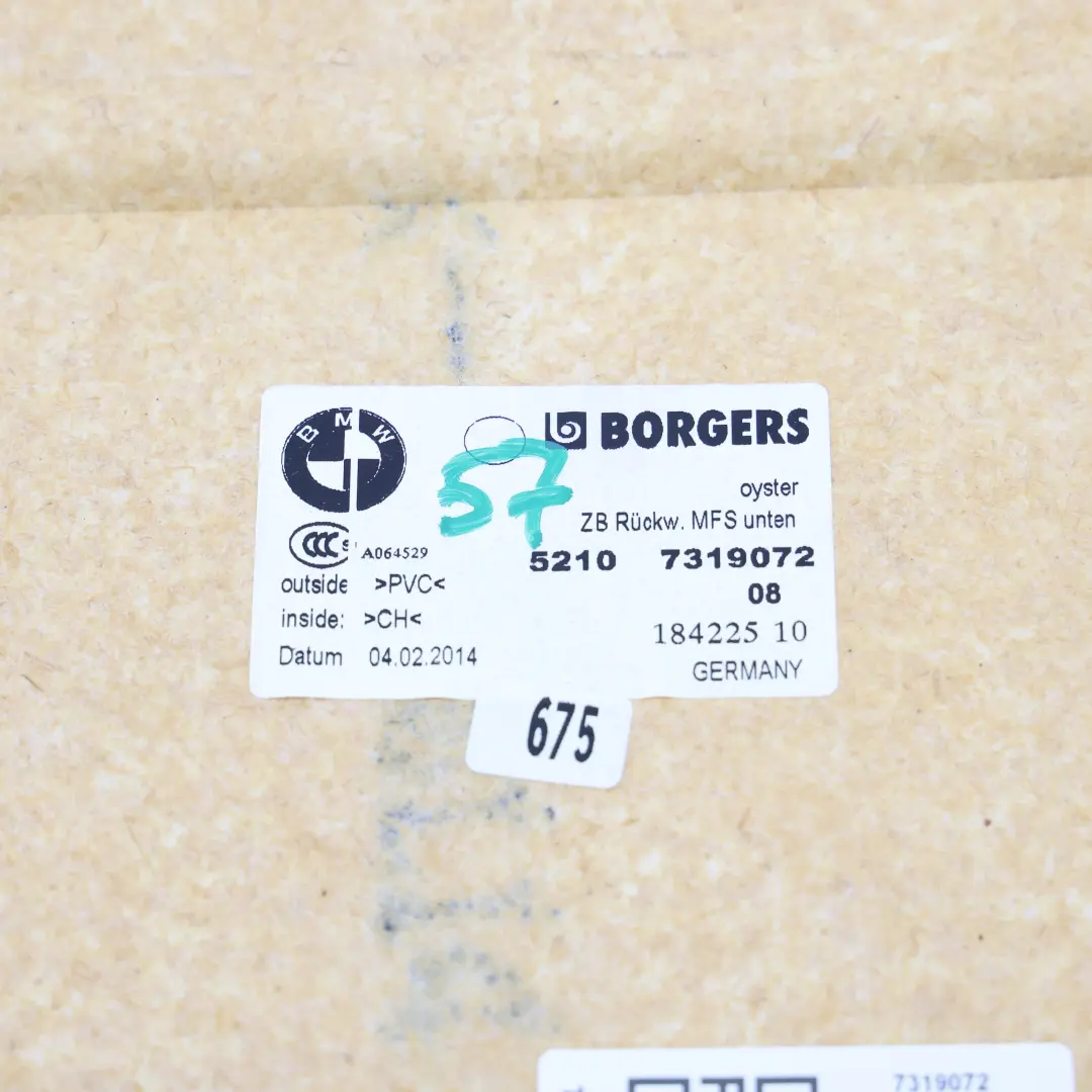 Sedile Posteriore Inferiore Comfort Sinistra Destra per BMW F10 LCI con numero di parte 7319072 BMW F10 LCI Sedile Posteriore Inferiore Comfort Sinistra Destra - SKU 7319072 - Numero di parte 7319072