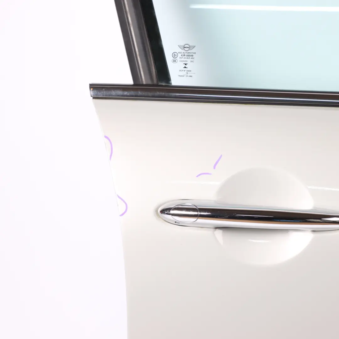 Door Front Right O/S White Silver Metallic - A62 to Mini Cooper F55 with Part number 7327446 Mini Cooper F55 Door Front Right O/S White Silver Metallic - A62 - SKU 7327446-WS - Part number 7327446