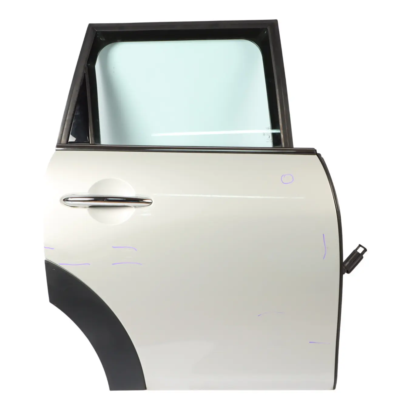Mini F55 Door Rear Right O/S Covering Panel White Silver Metallic - A62