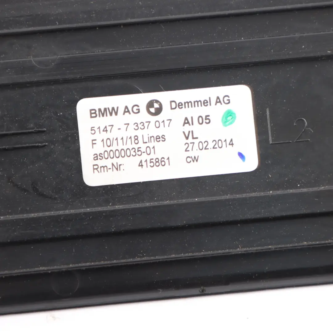 Front Door Sill Trim Left Inner Cover Panel N/S to BMW F10 F11 LCI with Part number 7337017 BMW F10 F11 LCI Front Door Sill Trim Left Inner Cover Panel N/S - SKU 7337017 - Part number 7337017