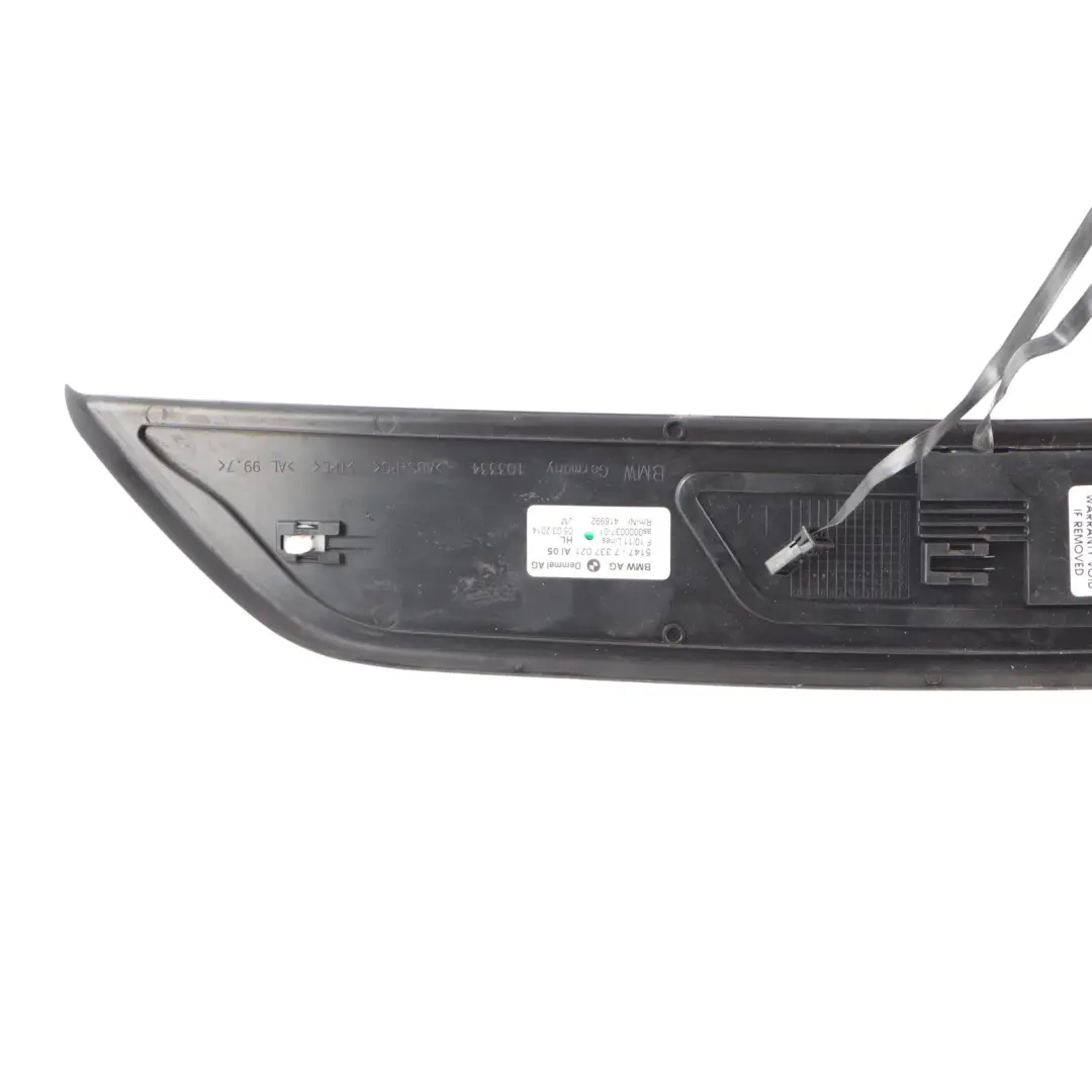 Door Sill Step Plate Entrance Cover Trim Rear Left N/S to BMW F10 F11 LCI with Part number 7337021 BMW F10 F11 LCI Door Sill Step Plate Entrance Cover Trim Rear Left N/S - SKU 7337021 - Part number 7337021