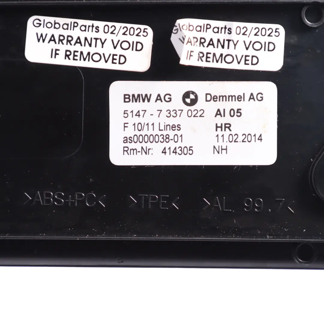  Door Sill Trim BMW F10 F11 LCI Cover Panel Ambient Rear Right O/S - SKU 7337022 - Part number 7337022
