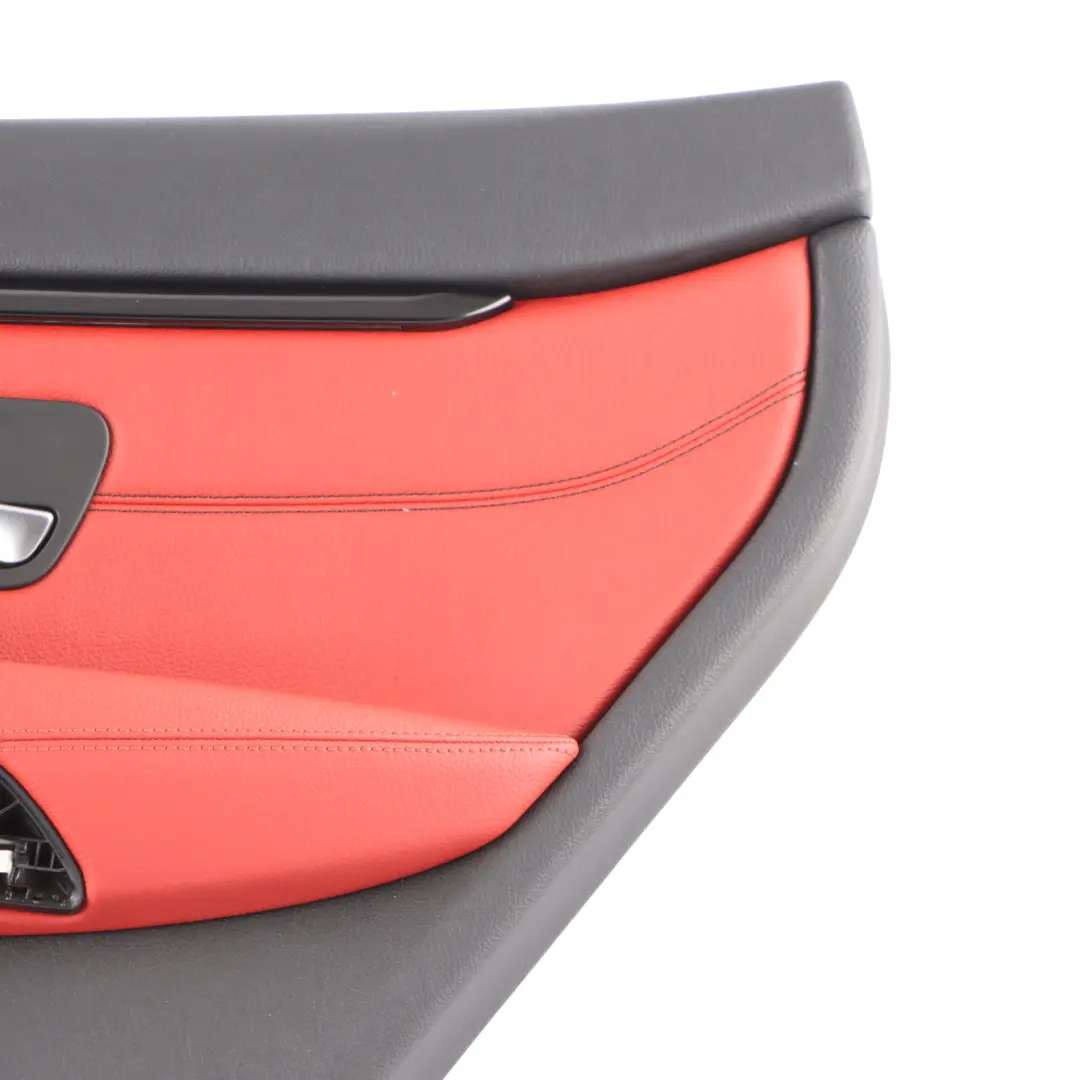 BMW F36 Door Card Rear Right O/S Lining Trim Panel Coral Red Leather - SKU 7346348-1 - Part number 7346348