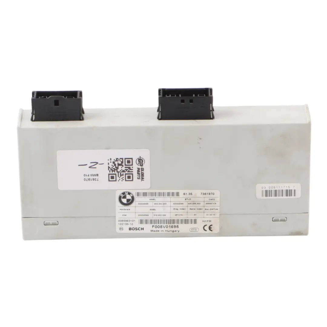 Modulo Funzione Bagagliaio Unità Di Controllo ECU per BMW F10 F10 LCI con numero di parte 7361970 BMW F10 F10 LCI Modulo Funzione Bagagliaio Unità Di Controllo ECU - SKU 7361970 - Numero di parte 7361970