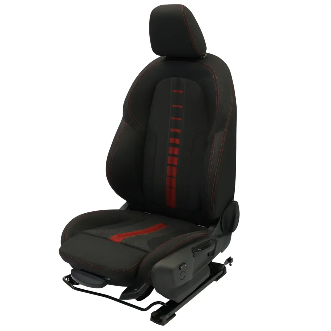 BMW F46 Sport Seat Front Left N/S Interior Cloth Fabric Race Anthracite Red - SKU 7374645-1 - Part number 7374645