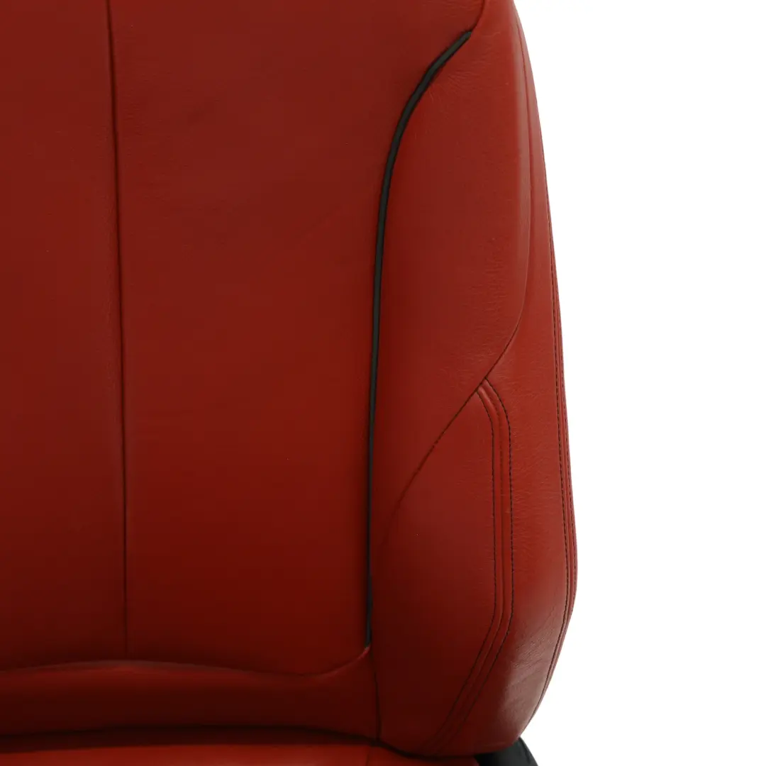 Front Seat Left N/S Sport Heated Leather Dakota Korall Red Accent Black to BMW F32 with Part number 7392471 BMW F32 Front Seat Left N/S Sport Heated Leather Dakota Korall Red Accent Black - SKU 7392471-4 - Part number 7392471