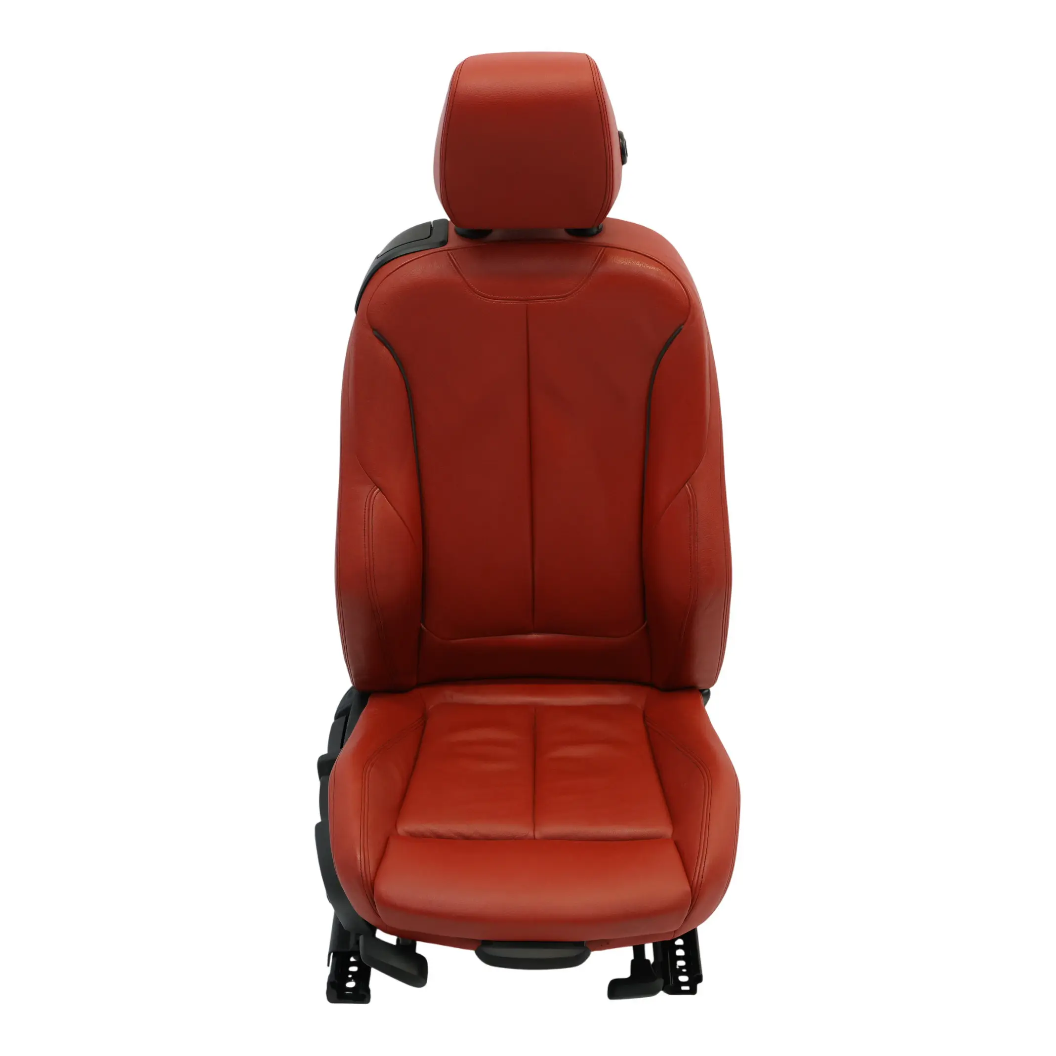 BMW F32 Asiento Delantero Derecho Sport Calefaccionado Cuero Acento Rojo Negro