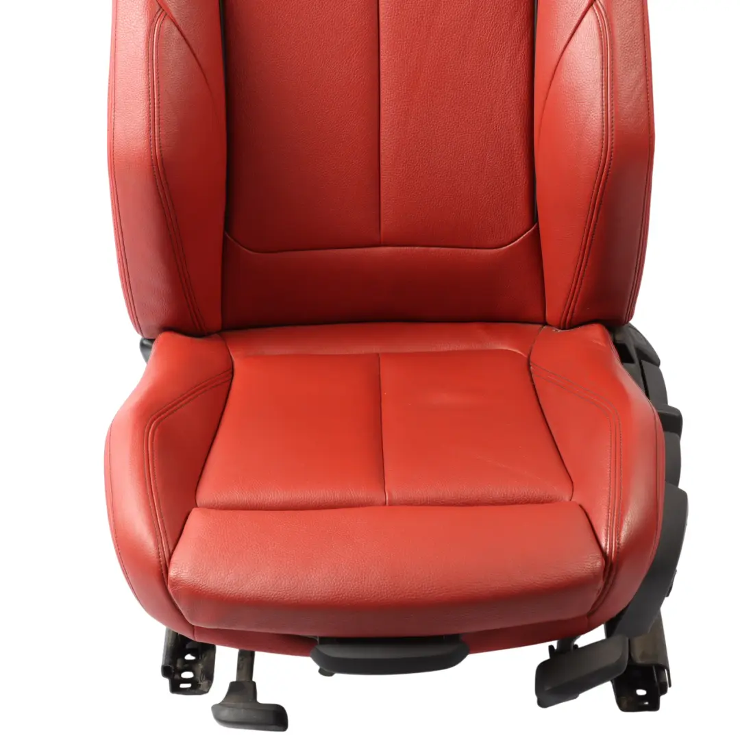 BMW F36 M Sport Seat Front Left N/S Interior Leather Korall-Rot Red Black Stitch - SKU 7392475-2 - Part number 7392475