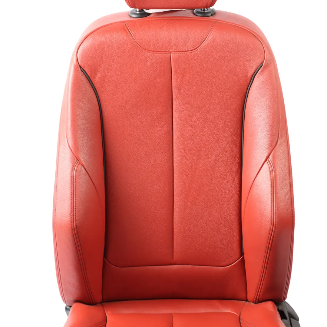 BMW F36 M Sport Seat Front Left N/S Interior Leather Korall-Rot Red Black Stitch - SKU 7392475-2 - Part number 7392475