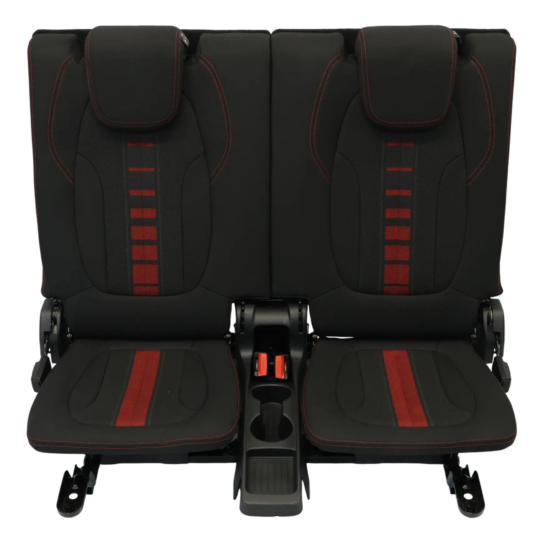 BMW F46 3Rd Housse siège Dossier Troisième rangée Tissu Race Anthracite Rouge