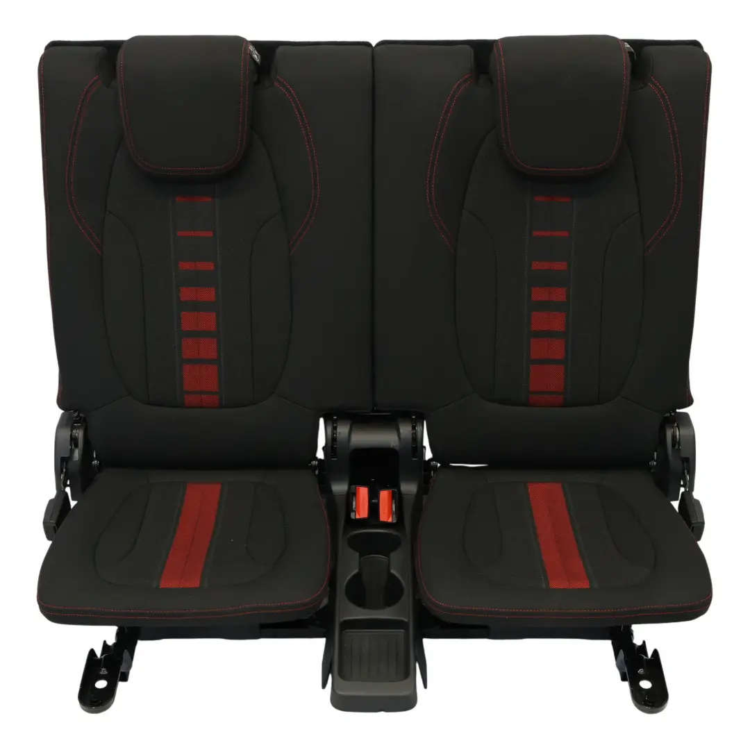Fila Asientos Traseros Cubierta Respaldo Tercera Raza Antracita Rojo para BMW F46 con número de pieza 7411371 BMW F46 Fila Asientos Traseros Cubierta Respaldo Tercera Raza Antracita Rojo - SKU 7411371 - Número de pieza 7411371