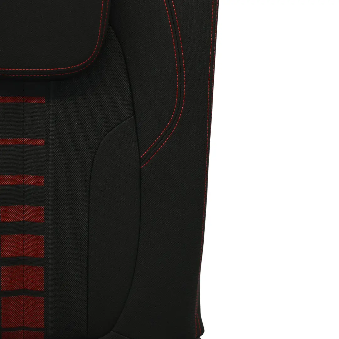 3rd Seat Row Cover Backrest Third Row Fabric Race Anthracite Red to BMW F46 Rear with Part number 7411371 BMW F46 Rear 3rd Seat Row Cover Backrest Third Row Fabric Race Anthracite Red - SKU 7411371 - Part number 7411371
