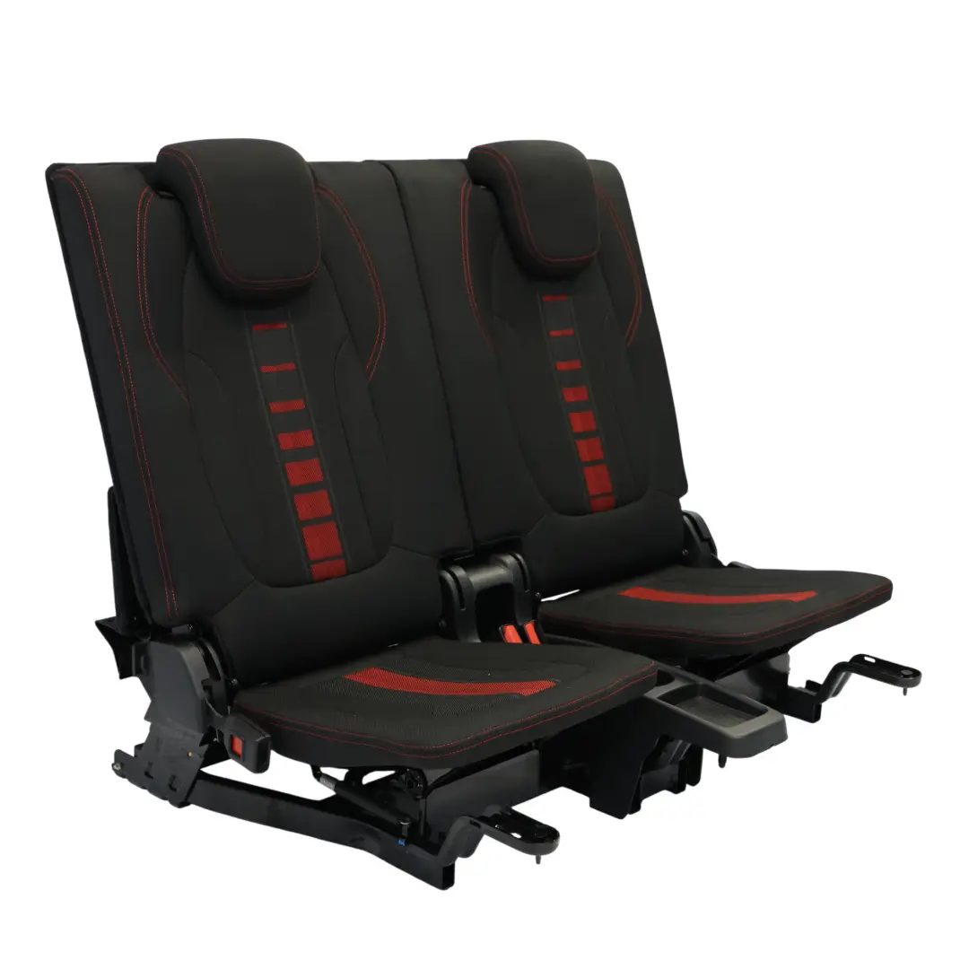 BMW F46 Rear 3rd Seat Row Cover Backrest Third Row Fabric Race Anthracite Red - SKU 7411371 - Part number 7411371