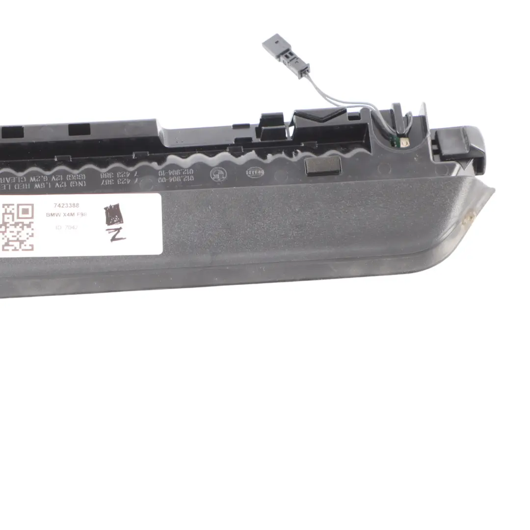 X4M F98 Cabrio Roadster Third Brake Rear Tail Light Stop Lamp to BMW X4 G02 with Part number 7423388 BMW X4 G02 X4M F98 Cabrio Roadster Third Brake Rear Tail Light Stop Lamp - SKU 7423388 - Part number 7423388