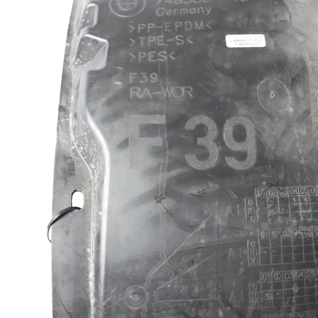 Arch Front Right O/S Cover Housing Splash Guard to BMW X2 F39 Wheel with Part number 7427918 BMW X2 F39 Wheel Arch Front Right O/S Cover Housing Splash Guard - SKU 7427918 - Part number 7427918