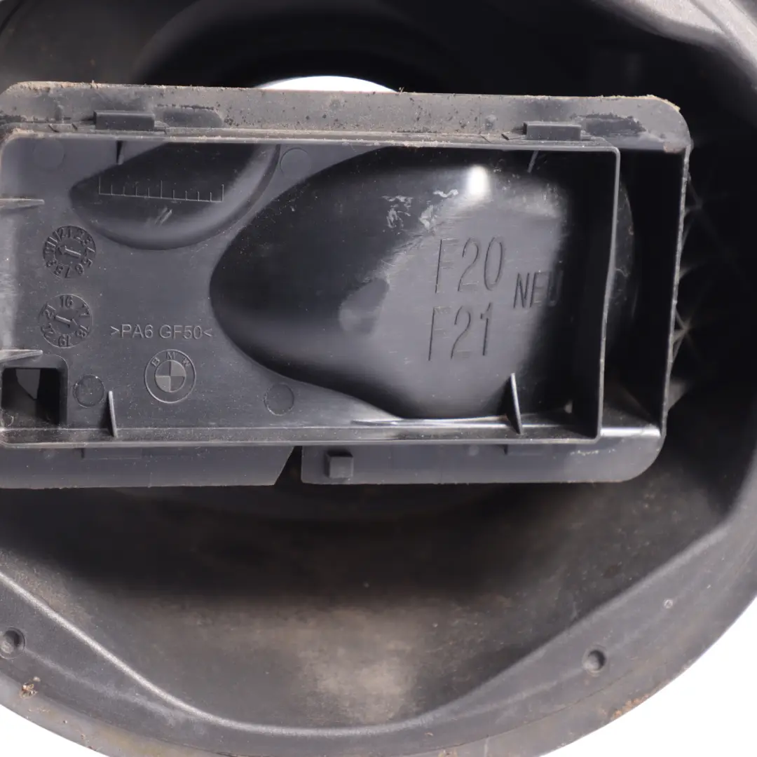 Filler Flap Cap Cover Pot Trim Recess Panel to BMW F20 F21 Fuel Tank with Part number 7434642 BMW F20 F21 Fuel Tank Filler Flap Cap Cover Pot Trim Recess Panel - SKU 7434642 - Part number 7434642