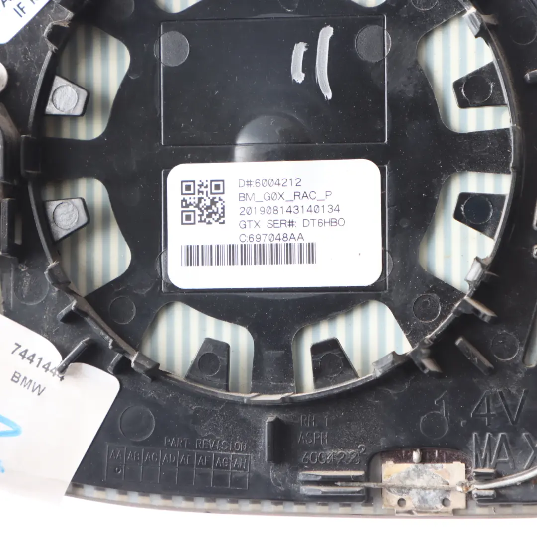 Mirror Glass Heated Wide Angle Front Right O/S to BMW G01 F97 G02 F98 G05 with Part number 7441444 BMW G01 F97 G02 F98 G05 Mirror Glass Heated Wide Angle Front Right O/S - SKU 7441444 - Part number 7441444