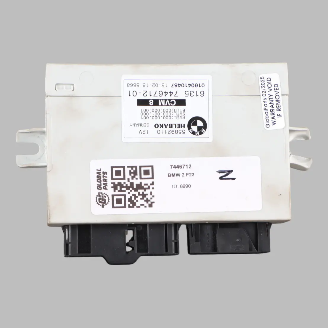 BMW F23 Cabrio Convertible Folding Top Roof ECU Control Unit CVM Module 7446712