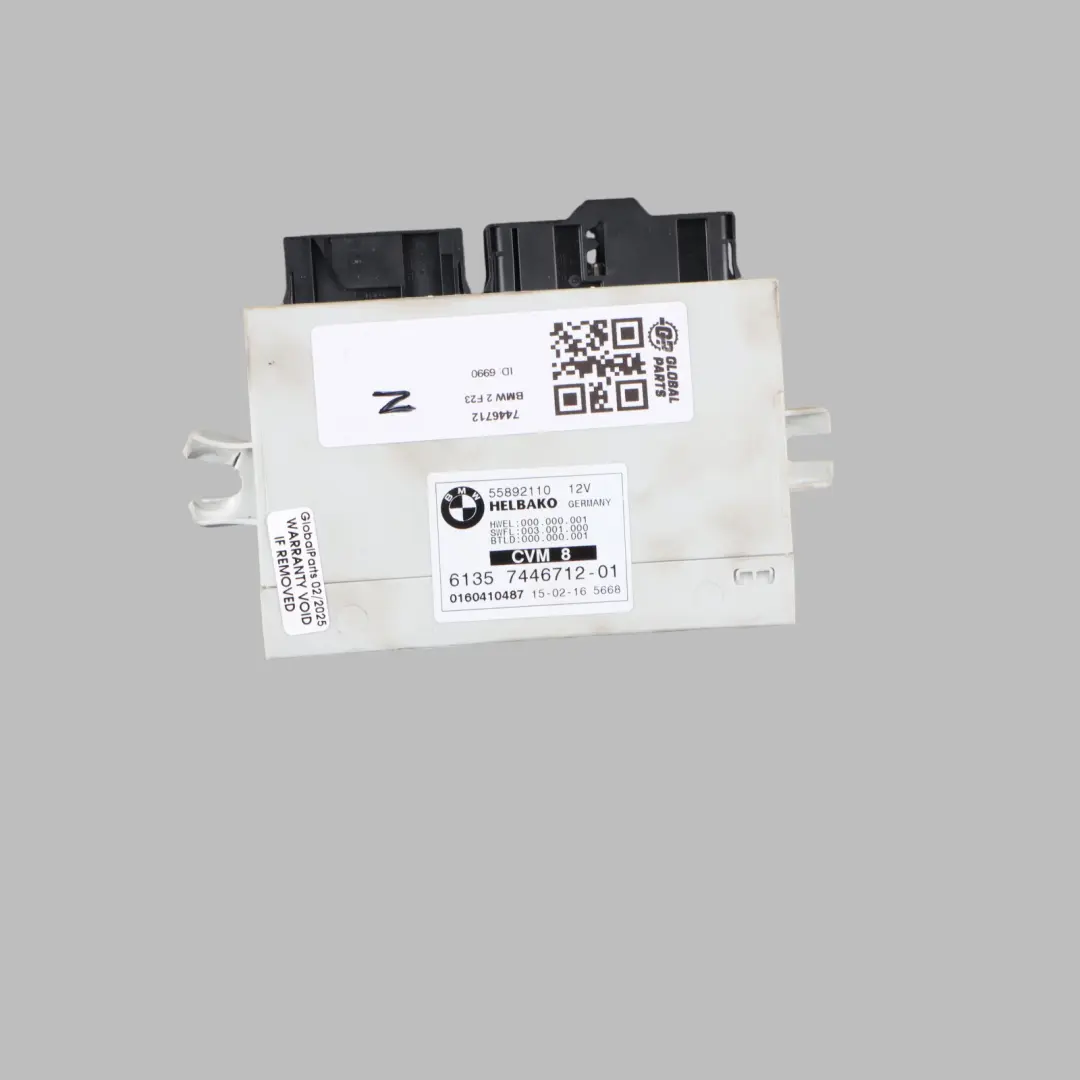 BMW F23 Cabrio Convertible Folding Top Roof ECU Control Unit CVM Module - SKU 7446712 - Part number 7446712