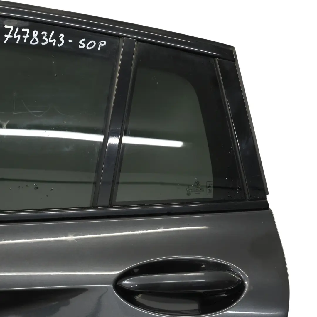 BMW X4 G02 F98 Rear Left Door N/S Sophistograu Grey Metallic - A90 - SKU 7478343-SOP - Part number 7478343