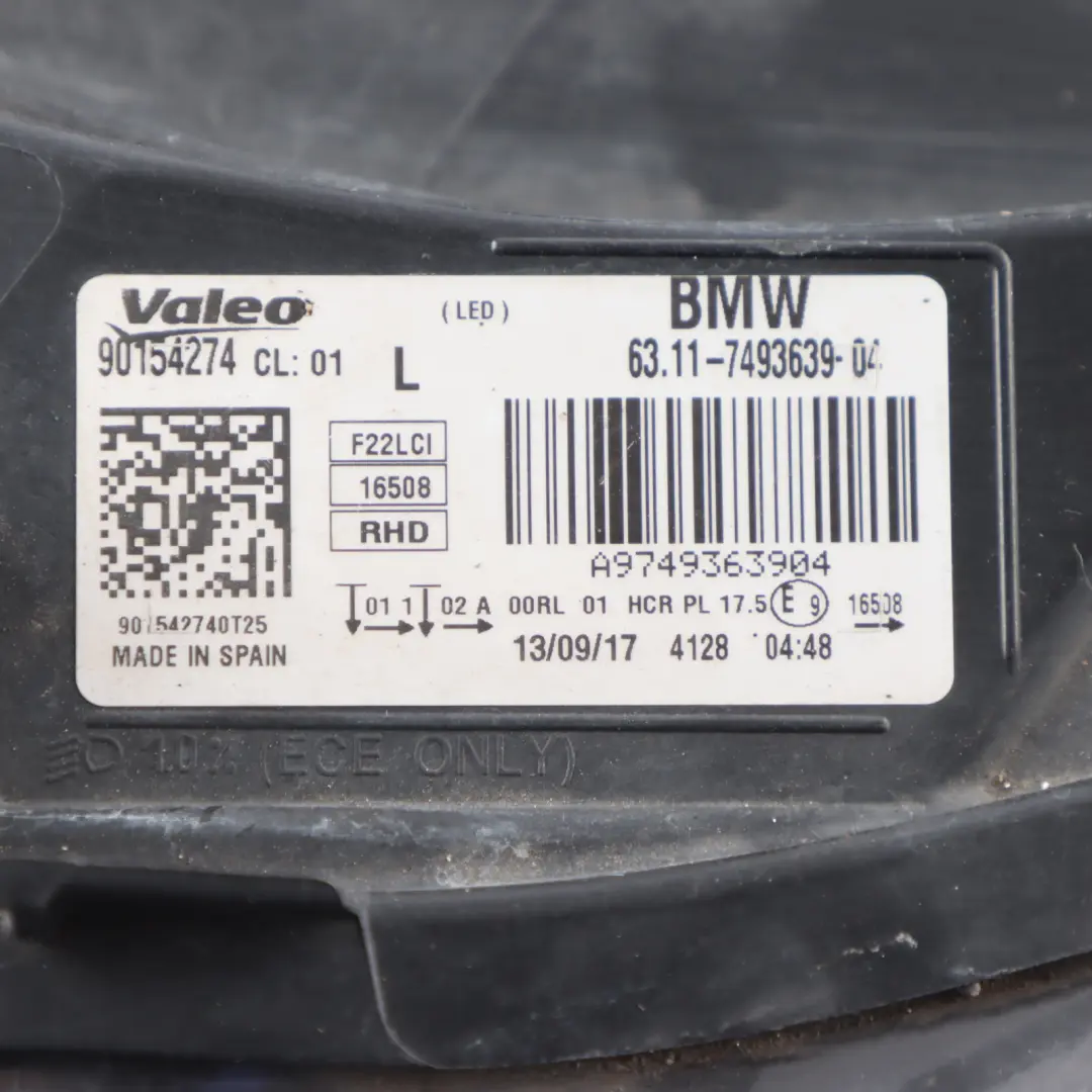 Front Headlight Headlamp Lamp Light Left N/S to BMW M2 F87 LCI with Part number 7493639 BMW M2 F87 LCI Front Headlight Headlamp Lamp Light Left N/S - SKU 7493639 - Part number 7493639