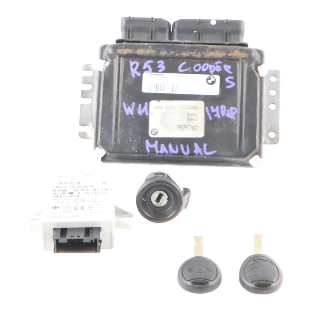 170HP Engine ECU Kit DME + EWS + 2 Key Manual to MINI Cooper S R53 W11 with Part number 7520019 MINI Cooper S R53 W11 170HP Engine ECU Kit DME + EWS + 2 Key Manual - SKU 7520019-6 - Part number 7520019