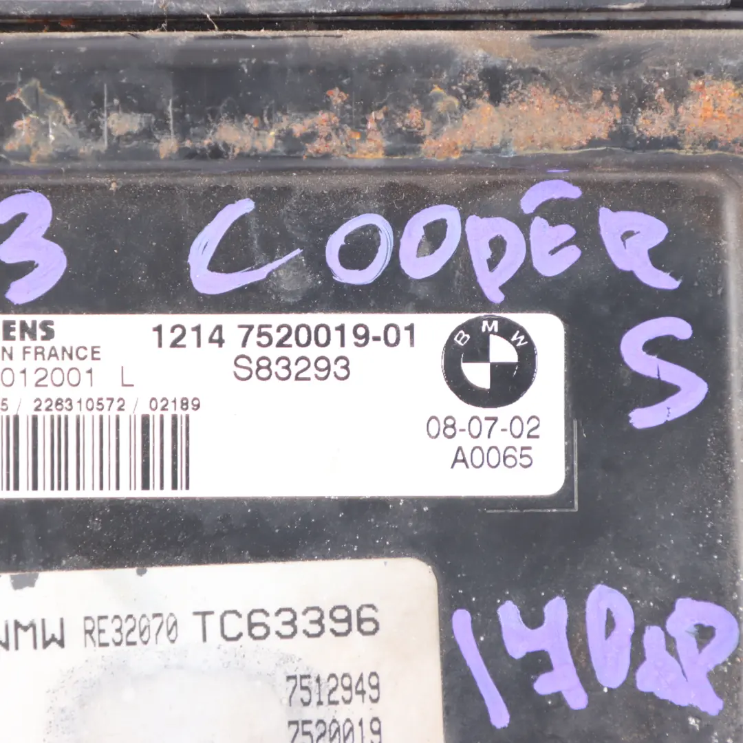 170HP Module Moteur ECU Kit DME + EWS + Cle Manuel pour MINI Cooper S R53 W11 à propos du numéro de pièce 7520019 MINI Cooper S R53 W11 170HP Module Moteur ECU Kit DME + EWS + Cle Manuel - SKU 7520019-6 - Numéro de pièce 7520019