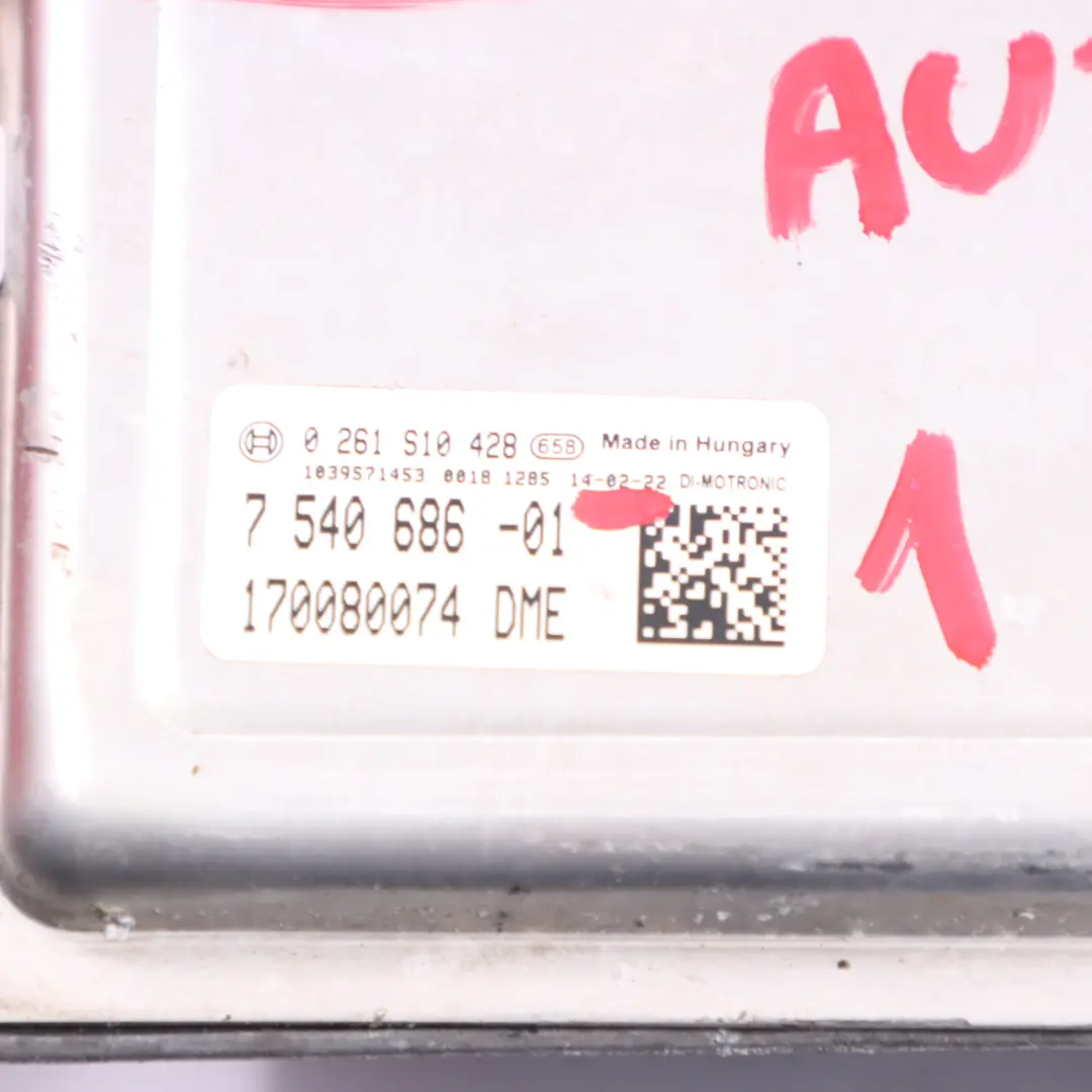 N55 306HP Unité Contrôle Moteur ECU DME Automatique pour BMW F32 F33 F36 435I à propos du numéro de pièce 7540686 BMW F32 F33 F36 435I N55 306HP Unité Contrôle Moteur ECU DME Automatique - SKU 7540686-1 - Numéro de pièce 7540686