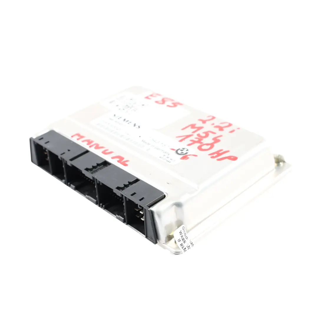 BMW Z4 E85 2.2i M54 170HP Engine Control Module Unit ECU Set Manual - SKU 7543157-6 - Part number 7543157