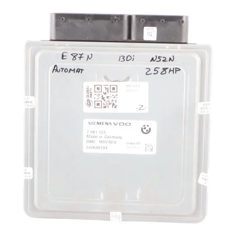 BMW E81 E87 LCI 130i N52N 258HP Engine Control Unit ECU DME 7581123 Automatic