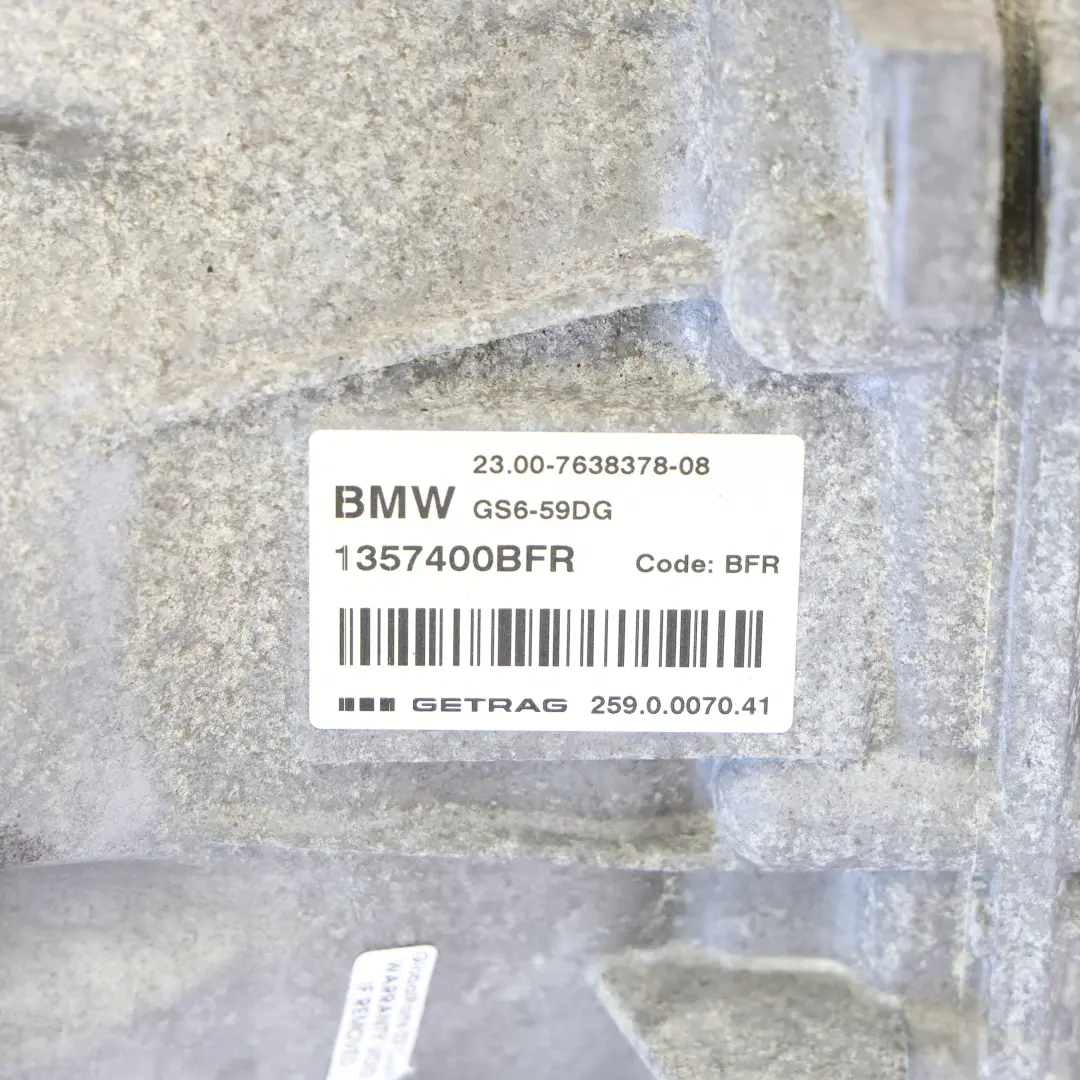 B37 B47 Manual Gearbox GS6-59DG BFR WARRANTY to Mini Cooper D F54 F55 F56 with Part number 7638378 Mini Cooper D F54 F55 F56 B37 B47 Manual Gearbox GS6-59DG BFR WARRANTY - SKU 7638378 - Part number 7638378