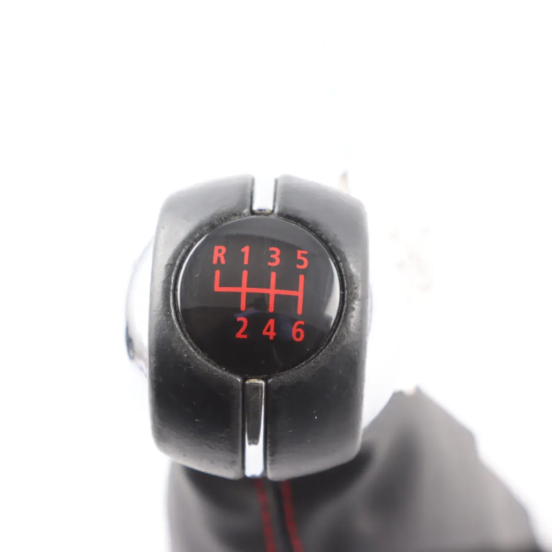 Shift Gear Knob Lever Cover Black Leather 6-speed to Mini F56 with Part number 7642001 Mini F56 Shift Gear Knob Lever Cover Black Leather 6-speed - SKU 7642001 - Part number 7642001