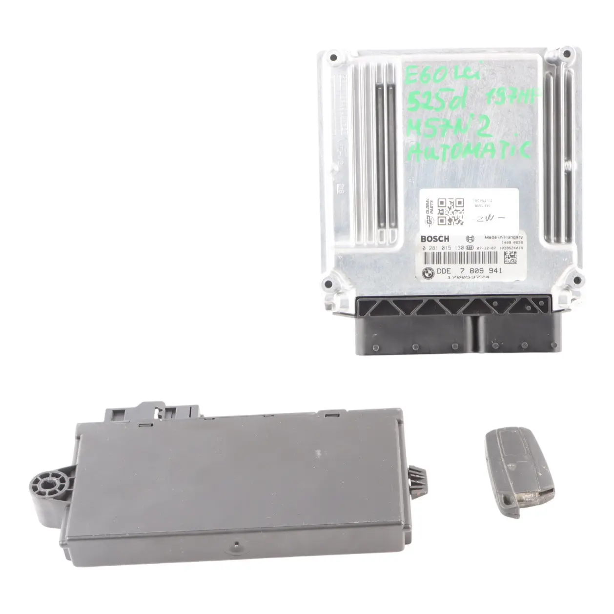 BMW E60 LCI E90 M57N2 325d 525d 197HP ECU Kit DME CAS3 Key 7809941 Automatic