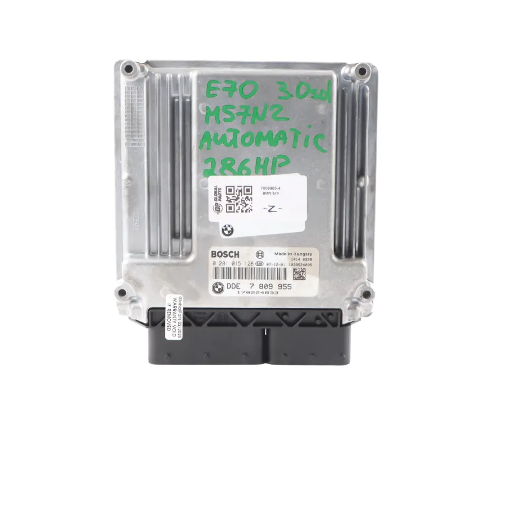 BMW E60 E90 X5 E70 3.0sd 335d 535d M57N2 Engine ECU KIT DDE 7810980 CAS3 + Key - SKU 7809955-4 - Part number 7809955