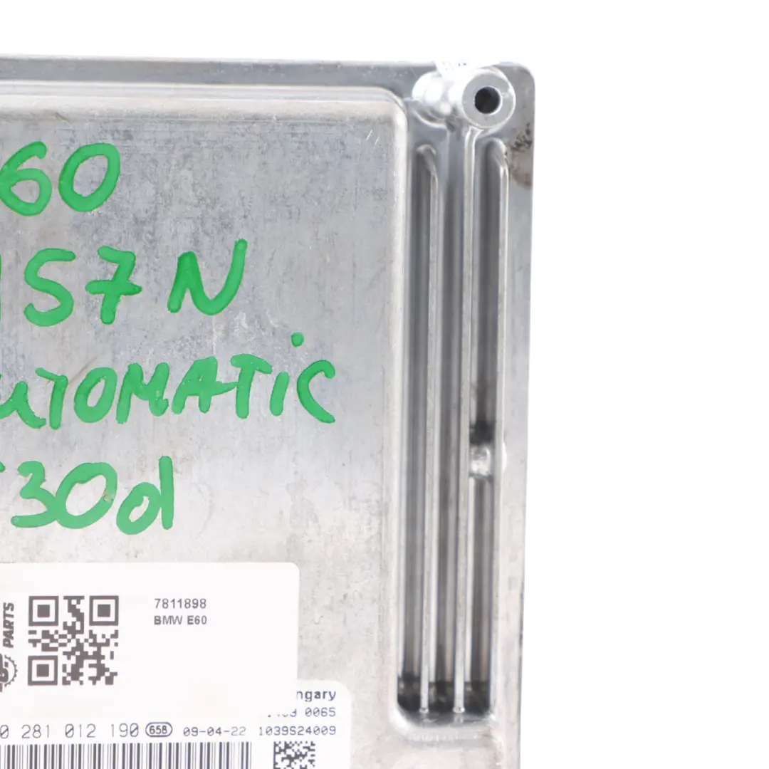 M57N 218HP Engine Control Unit Module ECU DDE Automatic to BMW E60 E61 530d with Part number 7811898 BMW E60 E61 530d M57N 218HP Engine Control Unit Module ECU DDE Automatic - SKU 7811898 - Part number 7811898