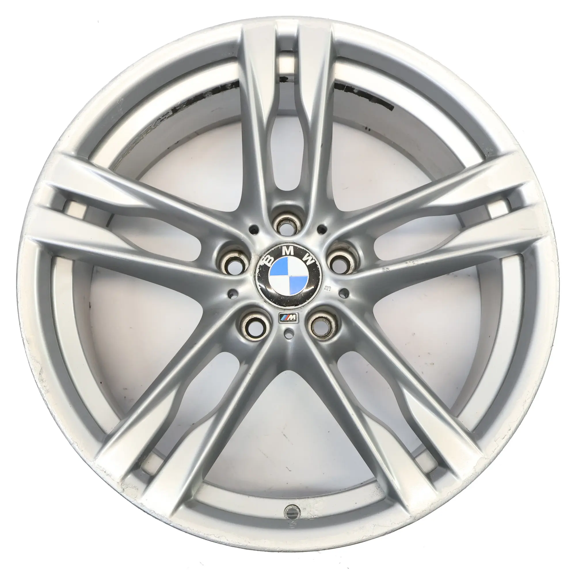 BMW F06 Argento Cerchio Anteriore Lega 20" ET:33 8.5J M Doppie Razze 373 7843715