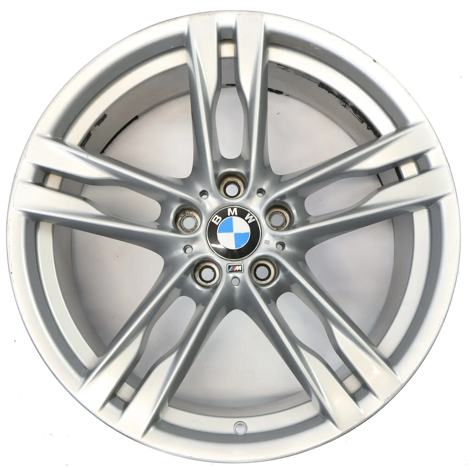 BMW F06 F12 Silver Rear Wheel Alloy Rim 20" ET:44 9J M Double Spoke 373 7843716