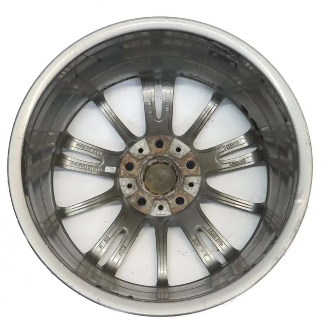 Silberne Alufelge Hinten 18" ET37 8.5J M Spider Speiche 193 für BMW E90 E91 mit Teilenummer 7843841 BMW E90 E91 Silberne Alufelge Hinten 18" ET37 8.5J M Spider Speiche 193 - SKU 7843841-7 - Teilenummer 7843841