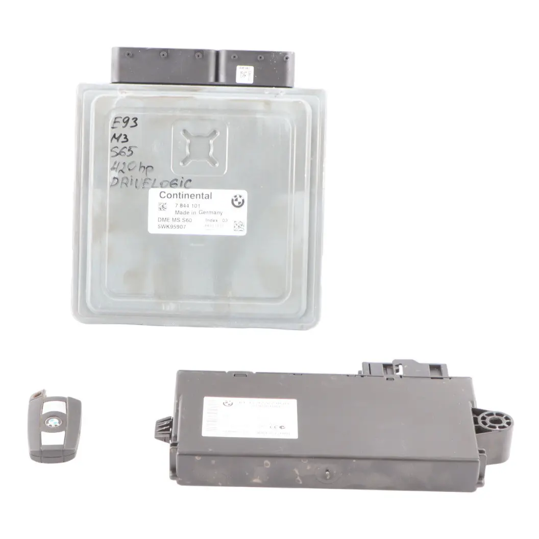 BMW E90 E92 E93 M3 Engine S65 420HP ECU Kit DME 7844101 CAS3 + Key Drivelogic