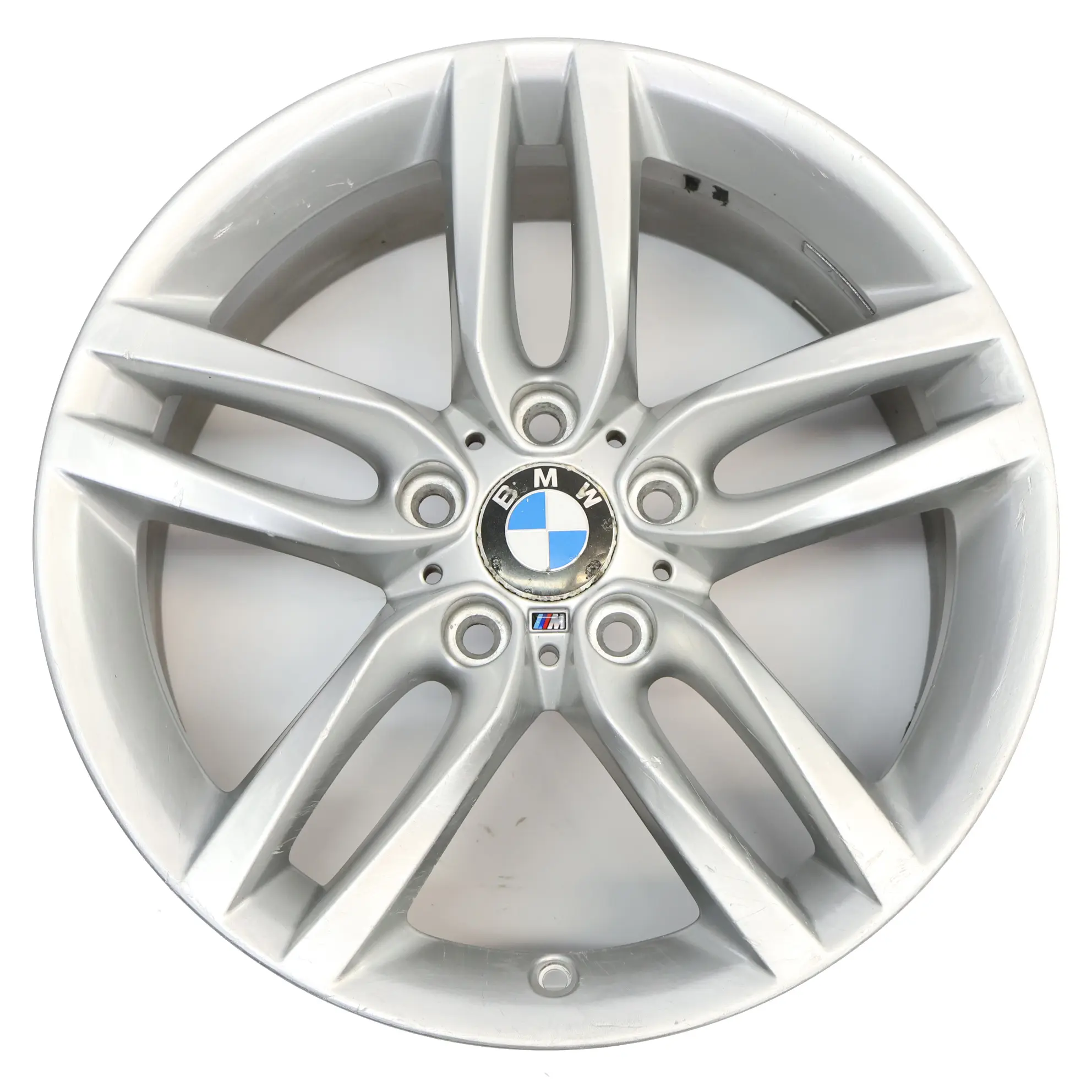 BMW F20 F21 Rear Silver Alloy Wheel Rim 18" ET:52 8J M Double Spoke 461 7846785